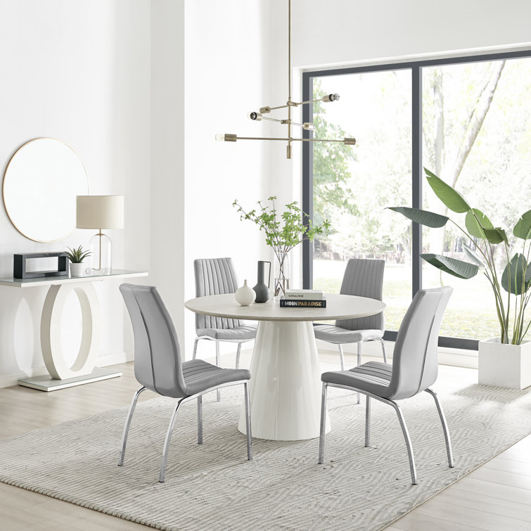 Wayfair round glass dining deals table and chairs